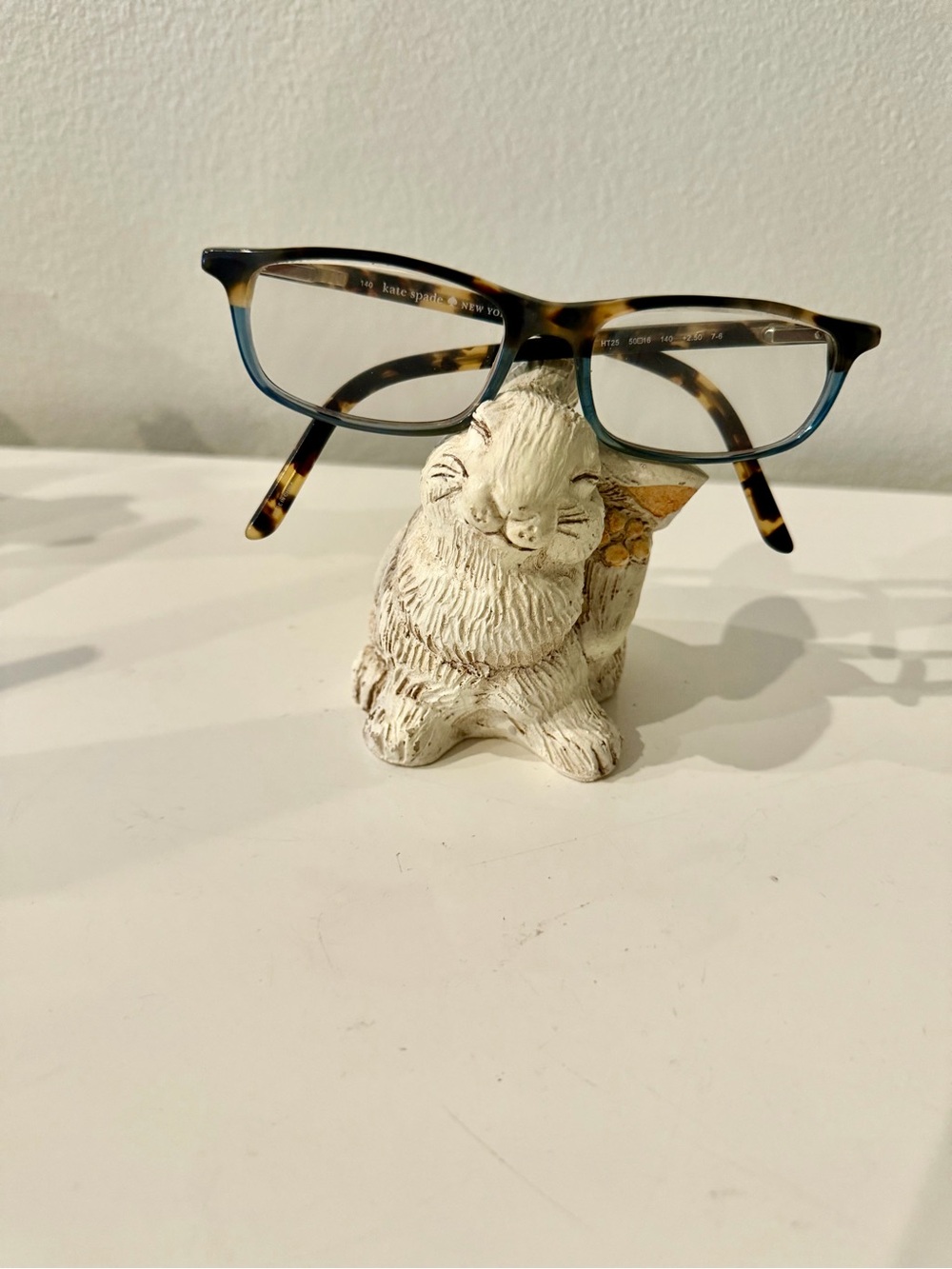 kate spade Tortoiseshell and Blue Rectangular Reading Eyeglasses +2.50